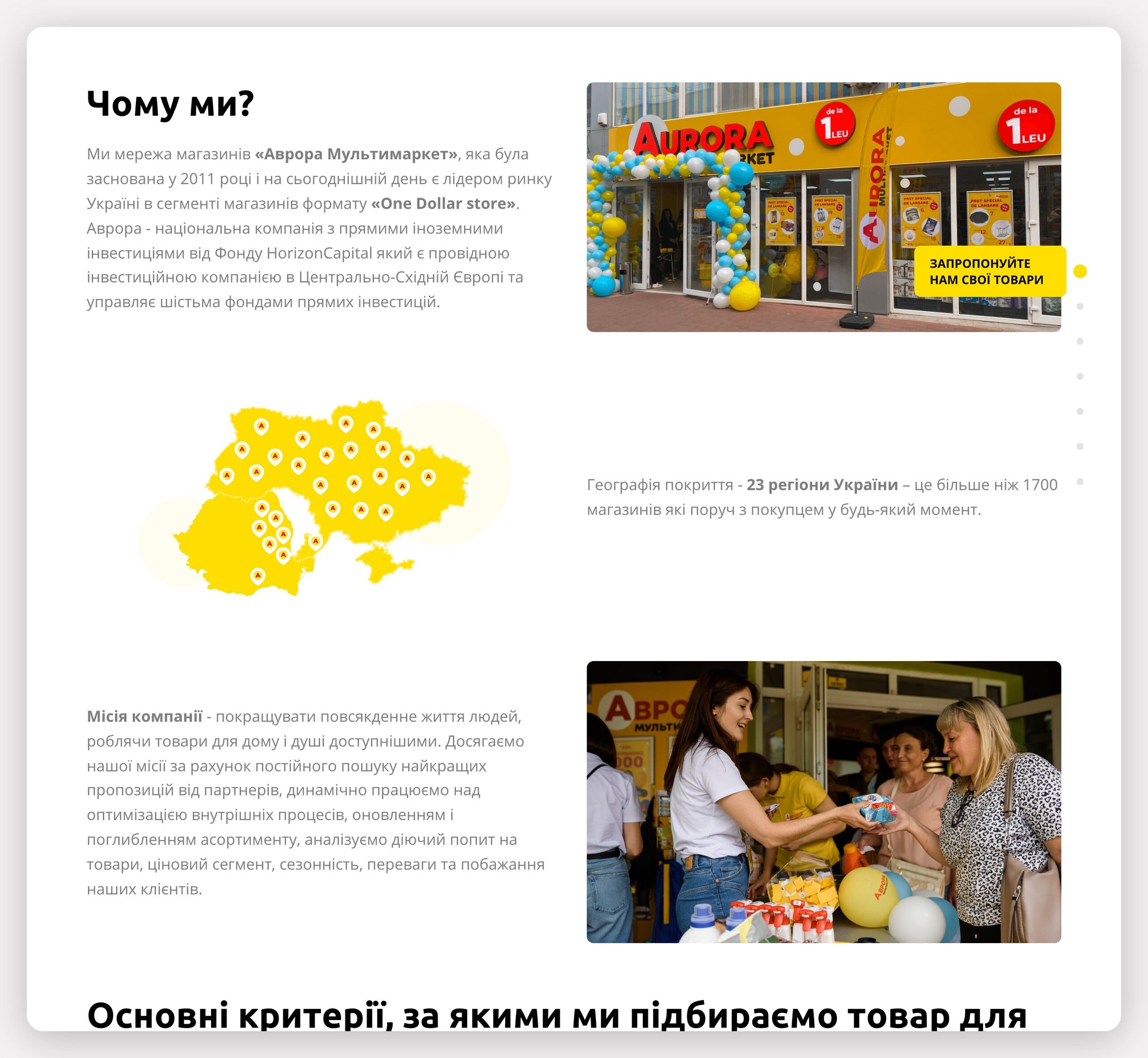 Avrora - Corporate websites