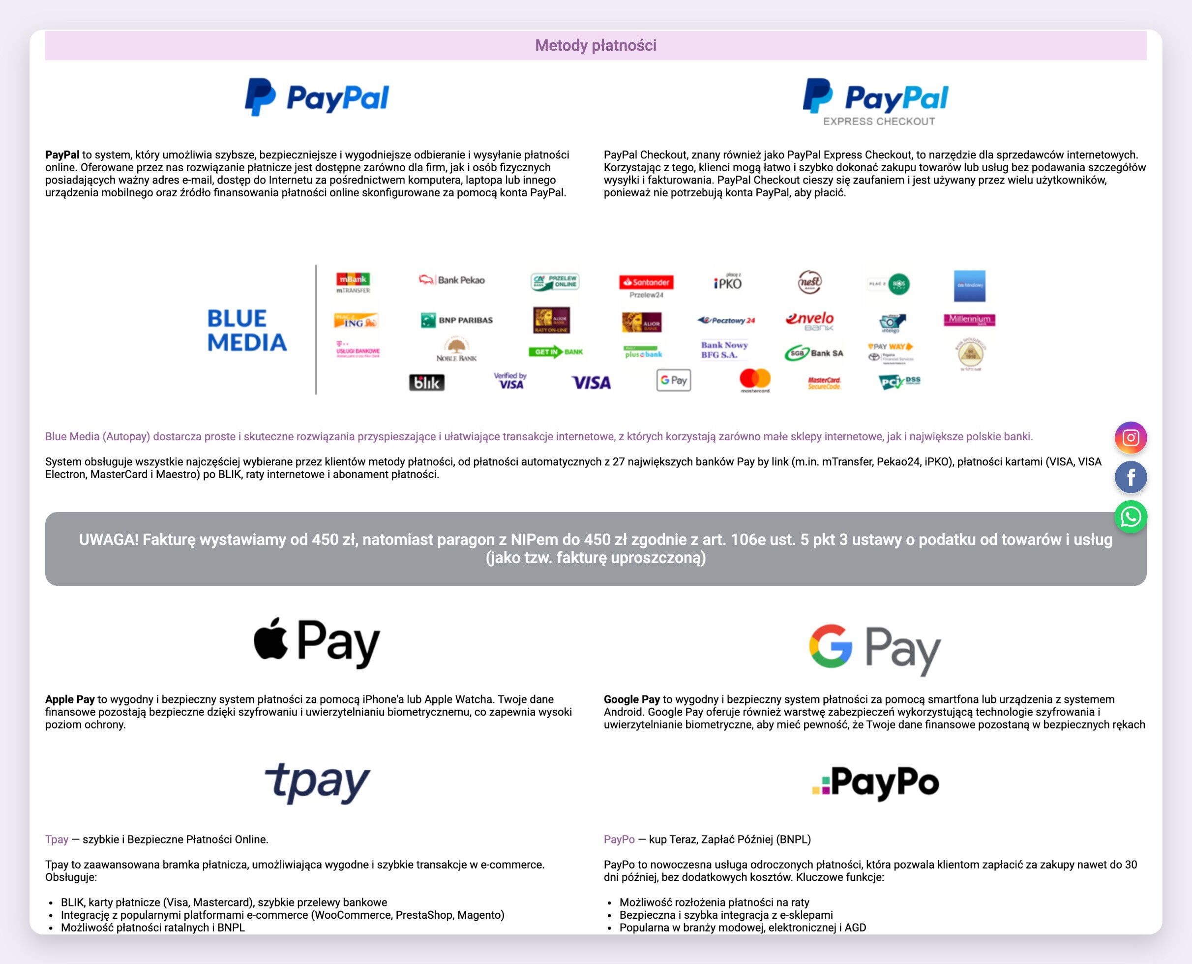 TUFI - Online stores for European markets